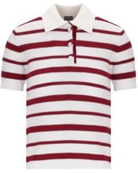 Max Mara - Carioca Striped Knitted Polo Shirt - Lyst
