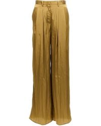 Nude - Satin Pants - Lyst