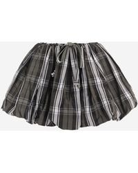 Patou - Flared Check Pattern Skirt Polyester - Lyst