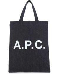 A.P.C. - Denim Shopping Bag - Lyst