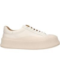 Jil Sander - Sneakers Männer Leder Beige - Lyst