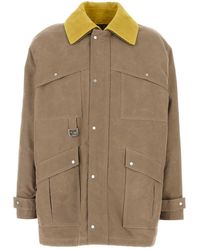 Fendi - Cappuccino Canvas Coat - Lyst