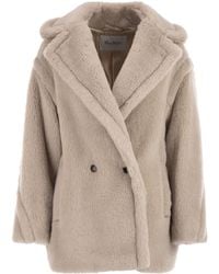 Max Mara - Olga Teddy Bear Icon Mantel kurz aus Alpaka und Wolle - Lyst