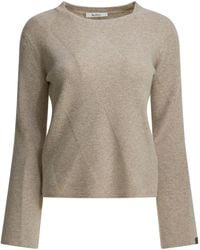 Max Mara Pure - Cashmere Crewneck Sweater Knitwear Beige - Lyst