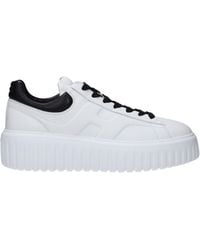 Hogan - Sneakers H-Stripes Femmes Skin blanc / noir - Lyst