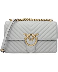 Pinko - Love One Crossbody Bag Leather/Pearl - Lyst