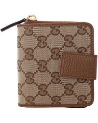 Gucci - Brown Dollar Gg Compact Bifold Wallet - Lyst
