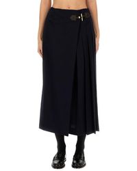 Moschino - Midi Skirt With Toggle - Lyst