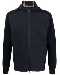 Herno - Knit Sleeve Hooded Jacket - Lyst