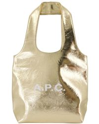 A.P.C. - Goldene Synthetische Einkaufstasche Ninon - Lyst