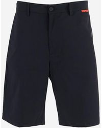 Just Cavalli - Tailored Dark Stretch Nylon Shorts With Logo Detail - Lyst