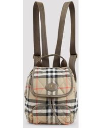 Burberry - Mini Check Backpack - Lyst