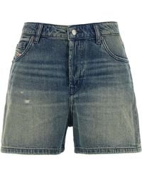 DIESEL - De-Jiro Bermuda E Short Blu-Donna - Lyst