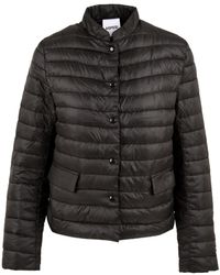 Aspesi - Jassen ,Zwart ,Leer Donsjas - Lyst