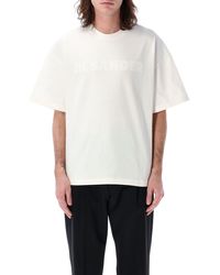 Jil Sander - Porcelain Oversized Cotton Logo T-Shirt - Lyst