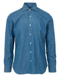 Barba Napoli - Hemden Denim - Lyst