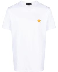 Versace - Taylor Fit T -shirt Mit Medusa Stickerei - Lyst