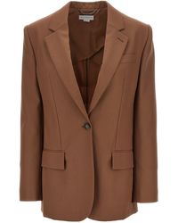Stella McCartney - Wol Blazer Met Enkele Borsten - Lyst