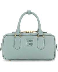 Miu Miu - Powder Leather Arcadie Handbag - Lyst