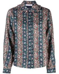 See By Chloé - Floral Print Long Sleeve Shirt - Lyst