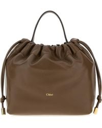 Chloé - Mini Mud Leather Handbag With Chloé Icons Crossbody - Lyst