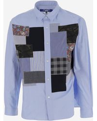 Junya Watanabe - Cotton Blend Shirt With Patchwork Pattern - Lyst