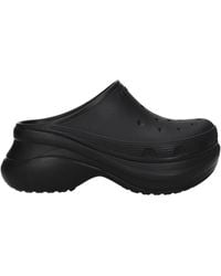 Balenciaga - Slippers En Hoeven Crocs Man Rubber Zwart - Lyst