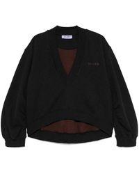 The Attico - Felpa Oversize Con Scollo A V - Lyst