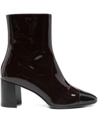 CAREL PARIS - Bottes de cheville en cuir breveté Paris Paris Paris - Lyst