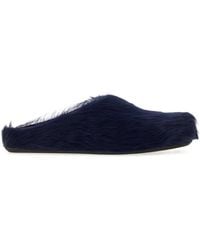 Marni - Calf Hair Fussbett Slippers - Lyst