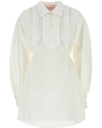 Valentino Garavani - Cotto Blend Shirt Dress - Lyst