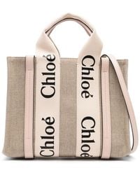 Chloé - Fabric Small Woody Shopping Bag - Lyst