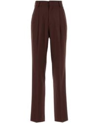 ARMARIUM - Chocolate Wool Celia Pant - Lyst