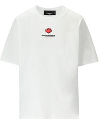 DSquared² - Icon Game Lover Easy White T Shirt - Lyst