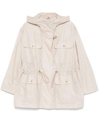 Fay - Cappotto Di Lino E Miscela Di Cotone - Lyst