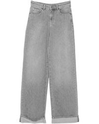 Emporio Armani - Wide Leg Denim Jeans - Lyst