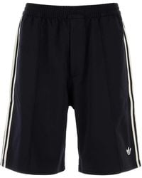 adidas - Black Stretch Twill X Wales Bonner Bermuda Shorts - Lyst
