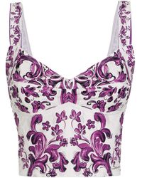 Dolce & Gabbana - Graphic Print Top - Lyst