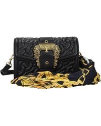 Versace Jeans Couture - Sacchetti Di Spalle Per Jeans Versace Couture Donne Poliuretano Nero - Lyst