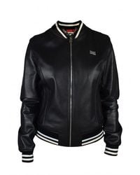 Philipp Plein - Leather Bomber Jacket With Heart - Lyst