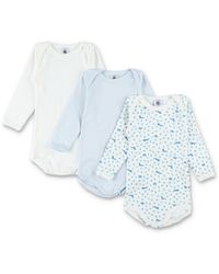 Petit Bateau - Boy Ribbed Cotton Long-Sleeve Bodysuit Set, Pack Of 3 - Lyst