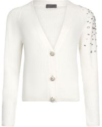 Liu Jo - Textured Sweater With Deep V-Neckline And Em - Lyst