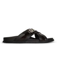Dolce & Gabbana - Sandalen Aus Rindsleder - Lyst
