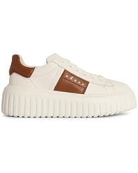 Hogan - 'H Stripes' Elfenbein Lear -Sneaker - Lyst
