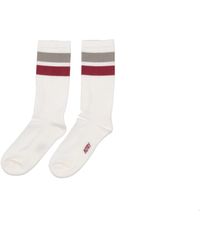 Autry - Calcetines Main Unisex R8 Sh Rayas Crema/Borgoña - Lyst