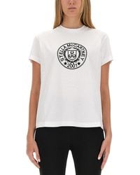 Stella McCartney - Round Neck T-Shirt With Bold Logo Print - Lyst