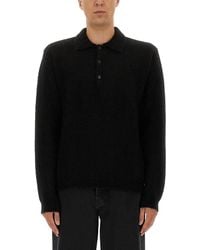 sunflower - Wool Sweater With Polo Collar - Lyst