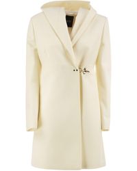 Fay - Hooded Coat With Hook Fastening - Lyst