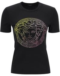 Versace T-shirt avec Crystal Medusa - Noir