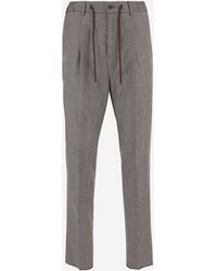 Tagliatore - Wool Pants With Pleats - Lyst